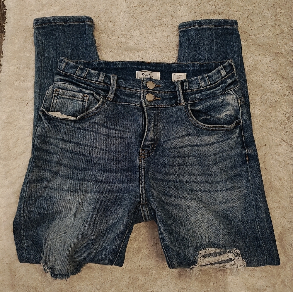 Kancan Kurvy Distressed Skinny Jeans